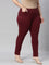 Women Solid Maroon Super Stretch Jeggings