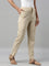 Women Solid Light Beige Comfort Fit Cotton Pants