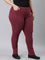 Women Solid Maroon Mid Rise Ultra Warm Jeggings