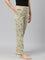 Women Printed Yellow Knit Lounge Pants