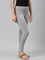 Ebony Grey Cotton Stretch Ankle Length Leggings