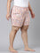 Women Printed Light Pink Viscose Lounge Shorts