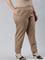 Women Solid Light Brown Cotton Pencil Pant