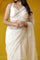 Half White Net Saree With Hand Embroidery