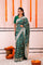 Kaitoke Green Meenakari Banarasi Silk Saree