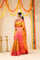 Golden Pink Tissue Kanjivaram Saree With Contrast Border