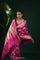 Deep Pink-Purple Banarasi with Chevron Meenakari Weave
