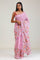 Lavender Pink Crafted Jaal Tussar Saree With Embroidery Detail