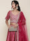Banaras pink emrboidered Three piece ghagra set