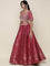 Banaras pink emrboidered Three piece ghagra set