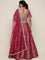 Banaras pink emrboidered Three piece ghagra set