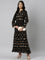 Neerus Black Casual Maxi Ethnic Motifs Dresses