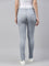 Women Light Blue Stripe Printed Jeggings