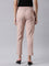 Women Solid Baby Pink Cotton Pencil Pant