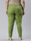 Women Solid Pista Green Cotton Pencil Pant