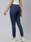 Girls Solid Blue Denim Jeggings