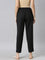 Women Striped Black Linen Slim Fit Pencil Pants