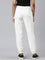 Women Solid Cream Mid Rise Cotton Casual Joggers