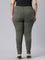 Women Solid Dark Olive Super Stretch Jeggings