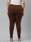 Women Solid Dark Brown Super Stretch Jeggings