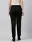 Women Solid Black Comfort Fit Cotton Pants