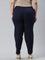 Women Solid Navy Cotton Pencil Pant