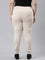 Women Solid Light Beige Stretch Ponte Pants