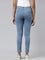 Girls Solid Light Blue Denim Jeggings