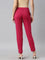 Women Solid Fuchsia Cotton Mid Rise Kurti Pants