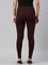 Dark Wine Cotton Stretch Ankle Length Leggings