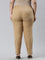 Women Solid Wheat Cotton Pencil Pant