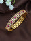 Zirconia Gold Polish Kada Bracelet