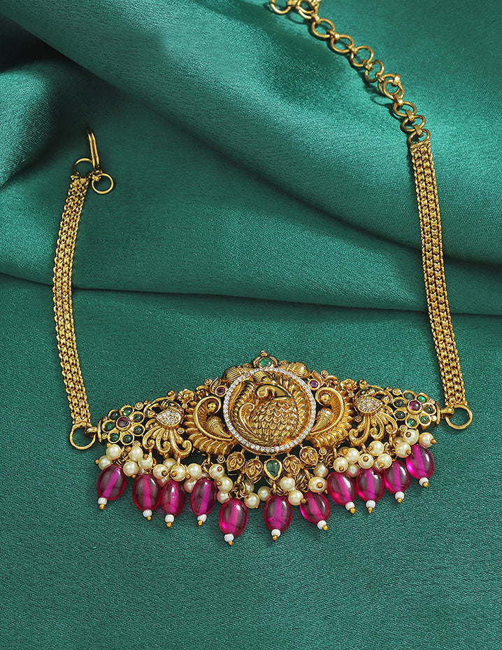 Designer Peacock Shaped Chain Bajuband