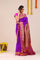 Dark Violet Butta Kanjivaram Silk Saree