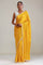 Gold Yellow Silk Crafted Saree