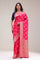 Amaranth Pink Silk Butta Handcrafted Saree