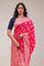 Amaranth Pink Silk Butta Handcrafted Saree