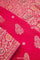 Amaranth Pink Silk Butta Handcrafted Saree