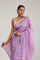 African Violet Crafted Tissue Saree
