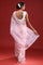 Cotton Pink Crafted Organza Saree