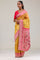 Cyber Yellow Designer Tissue Saree With Paithani Border