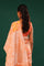 Deep Peach Banarasi Tussar Saree With Floral Jaal