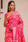 Jangla Banarasi Silk Saree In Punch Pink