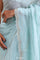 Ice Blue Tissue Saree With Embroidery Detail