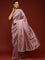 Lilac Tissue Saree With Stone Work Readymade Blouse