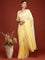 Lemon Crepe Sequins Saree With Readymade Blouse