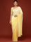 Lemon Crepe Sequins Saree With Readymade Blouse