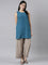 Women Solid Khaki Mid Rise Linen Wide Pant