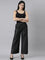 Women Solid Black Denims Wide Leg Pants