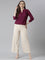 Women Solid Beiges High Rise Crepe Wide Pant